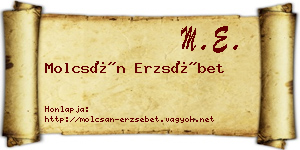 Molcsán Erzsébet névjegykártya