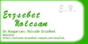 erzsebet molcsan business card